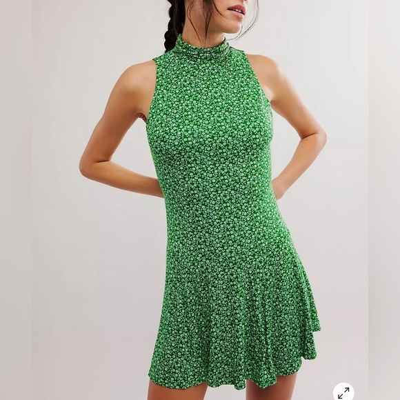 New Free People Check It Mini Dress Size Small - Picture 4 of 9